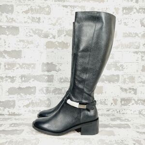 Linea Paolo Black Heeled Riding Boots